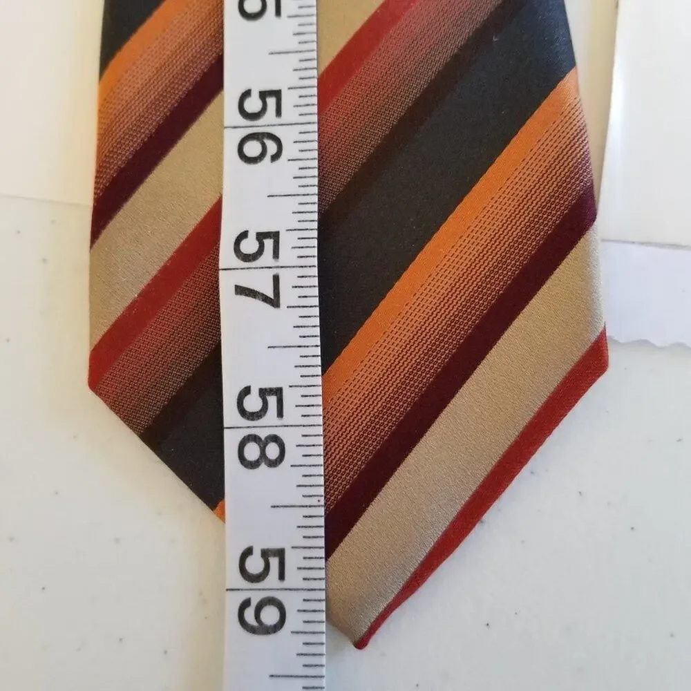 Alfani Tie 100% Silk! Excellent! Beautiful Colors, Diagonal Stripes